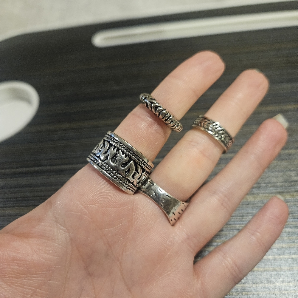 Silver Stack Rings In Various Sizes - image 2